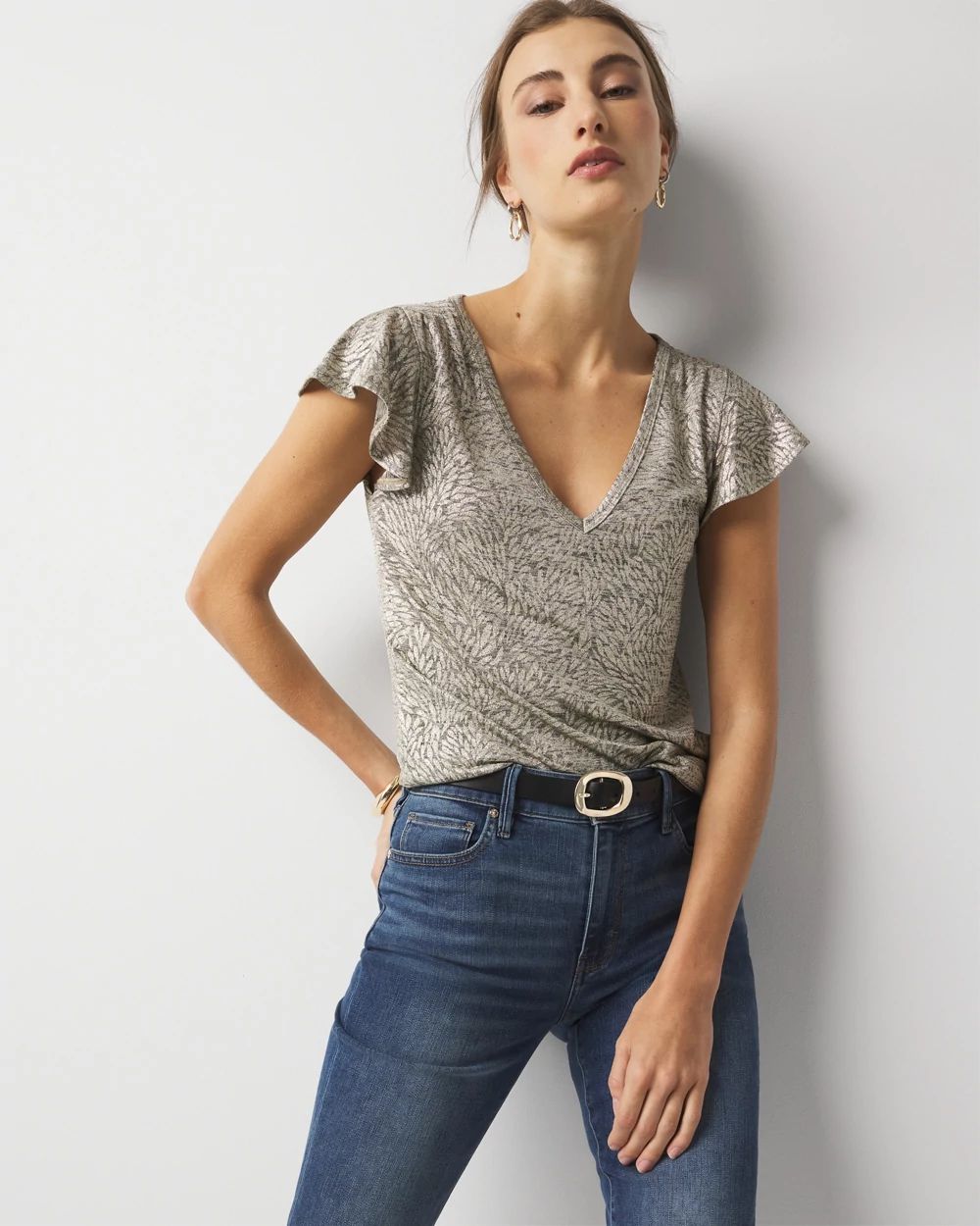 ★GLOWNY★ LUSH SWIRL MODAL TEE WHITE GY25LWTS003WH Celeste Lace Dress | Marciano